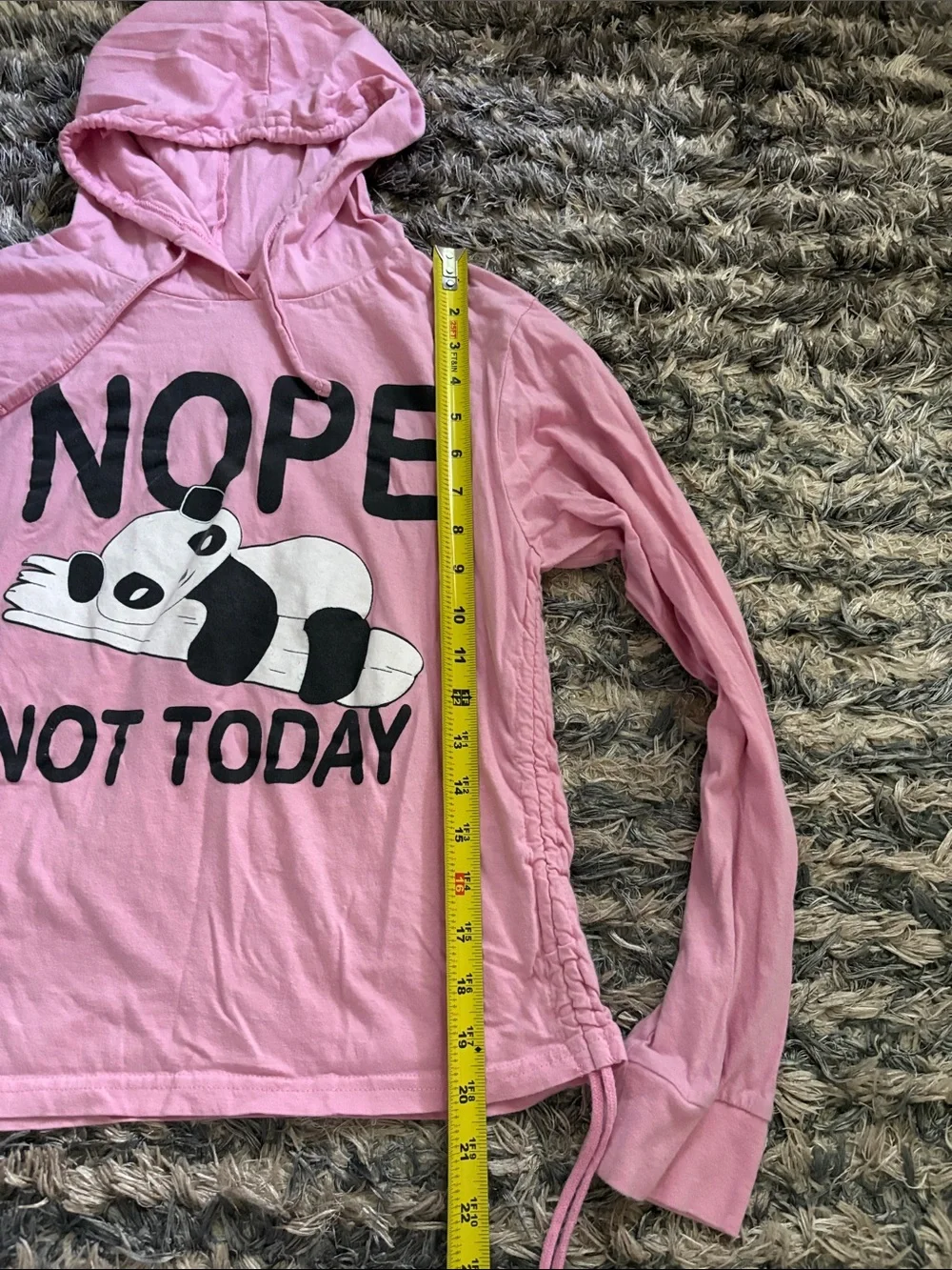 On Fire Pink Cotton Hoodie with Panda Attitude Graphic Youth XL